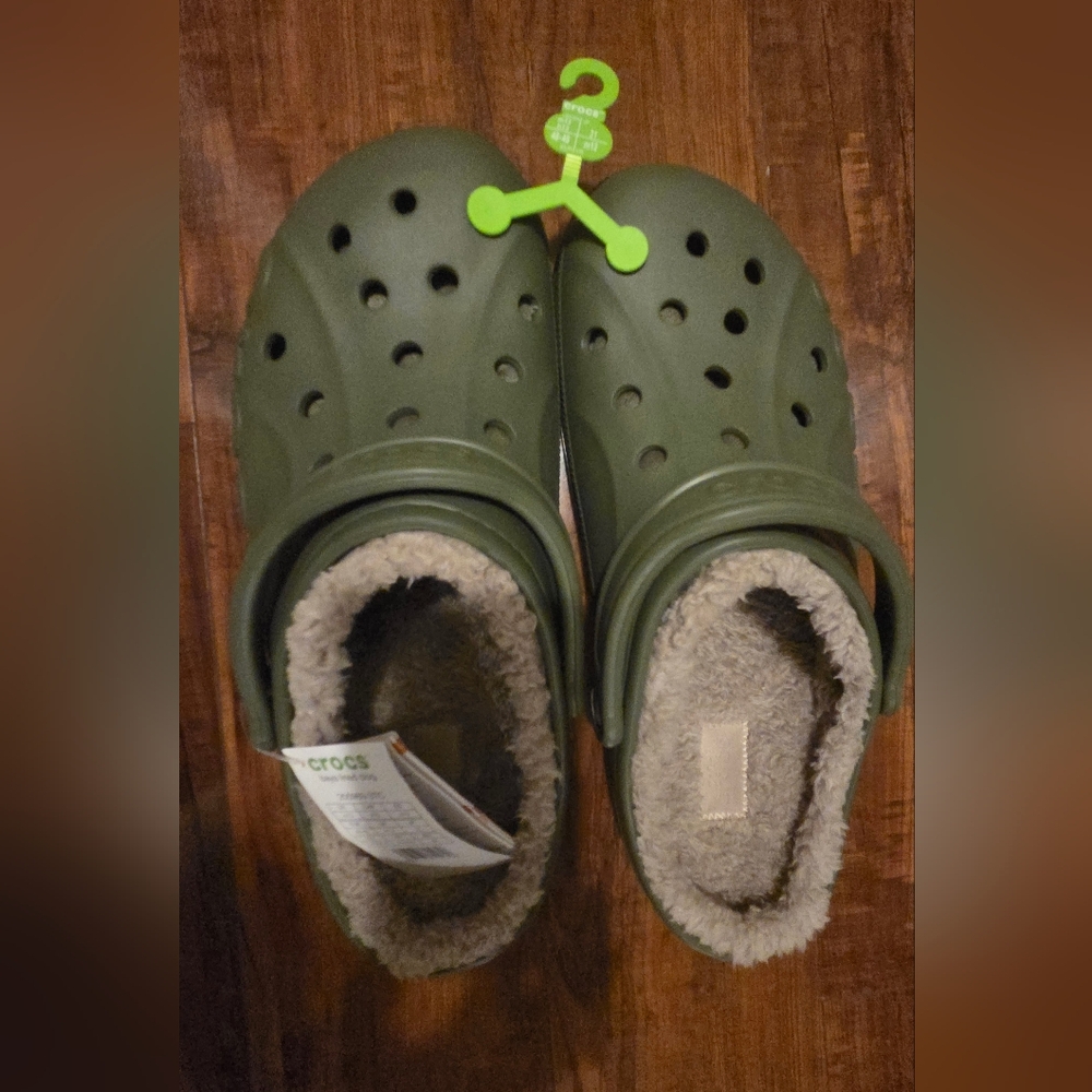 CROCS Baya Lined Clog- Mens 13, Plush Lining